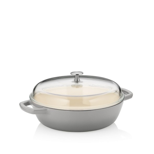 Kela Πλακερό με καπάκι 28x16cm/3,8lt light grey σειρά Calido
