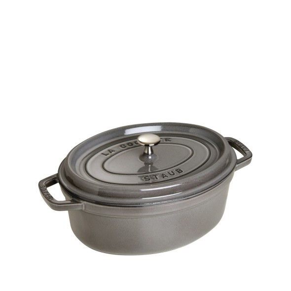 Staub Σκεύος οβάλ 37 εκ./8,0 λτ. σειρά Graphite Grey